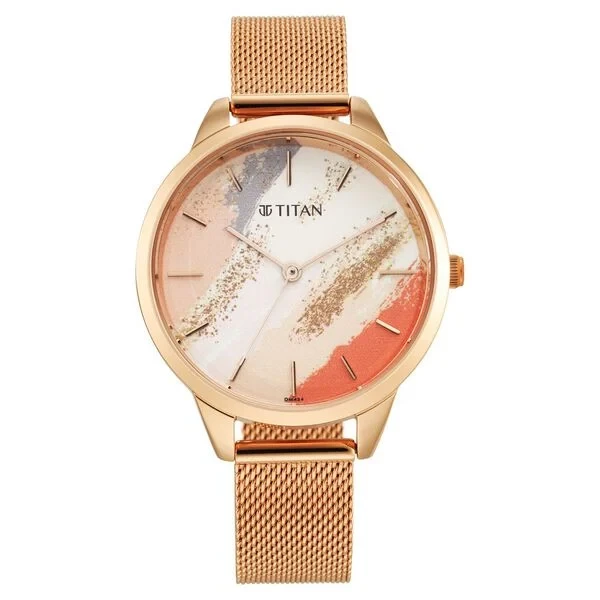 Titan Purple Glam It Up Multicoloured Dial Women Watch With Stainless Steel Strap ns2664wm01 Women's Watch