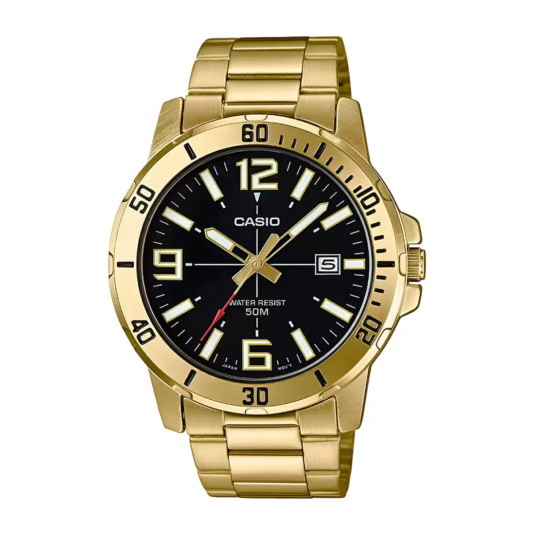ENTICER MEN MTP-VD01G-1BVUDF - A1367 Gold Analog - Men's Watch