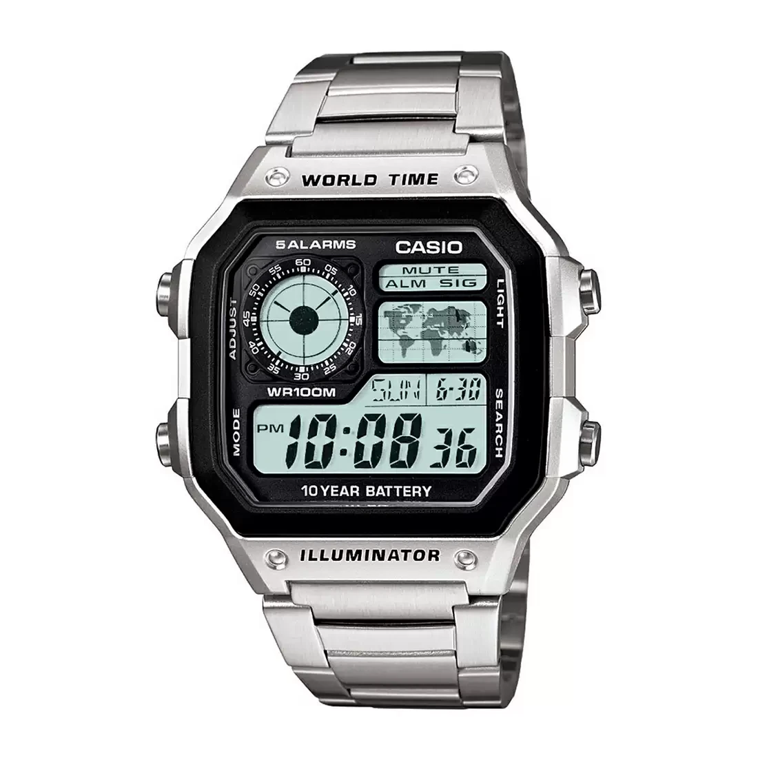YOUTH AE-1200WHD-1AVDF - D099 silver Digital - Unisex Watch