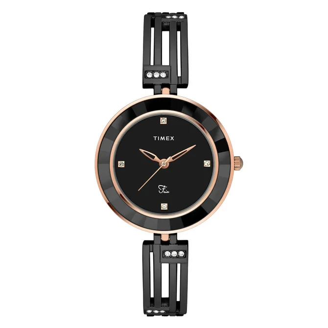 Timex Fria Women Black Round Analog Watch - TWEL16201